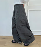 Benlu Rivet Cotton Wide Pants