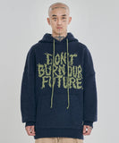 SALE★ Oversized (19)Slogan Wool Knit Hoodie
