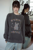 Pastel Bunny Raglan Pigment Sweatshirt