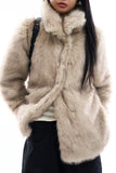 Half fox fur jacket