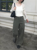 Band Punching Rib V-Neck Cardigan