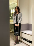 Cove Color Matching Wing Knit Jacket Cardigan