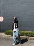 Roy Cat Washed Balloon Denim