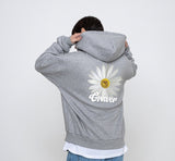 Back Daisy Flower Smile Hood Zip Up