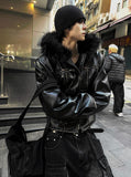 Pkanu Mix Leather Zip-Up + Black Fur