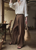 Cooling Belted Two-Tuck Slacks