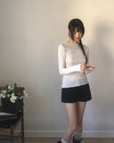 Pute Dot Soft Wave Layered Long Sleeve T-Shirt