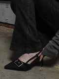 Fray Cotton Stiletto Heel