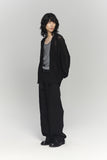 MIXED KNIT WIDE PANTS