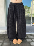 Ser Flower Wide Banding Long Pants