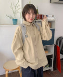 Covendi Shoulder Pintuck Cotton Over Shirt
