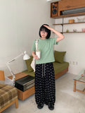 Taber banding ribbon wide pants