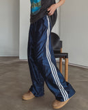 Glossy foil track pants