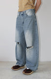 DAMAGE BALLOON DENIM