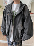 Corely Denim Two-Way Pocket Hood Over Jacket