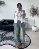 Lind Big Cargo Banding Denim Pants