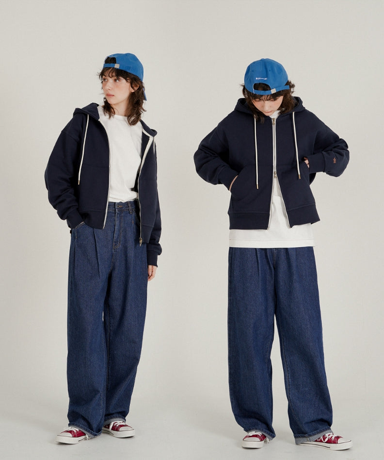 【WV PROJECT】25SS★ Twin Pintuck Wide Denim Pants WV PROJECT (ダブリューブイプロジェクト) - ツインピンタック