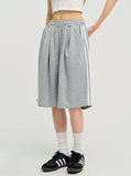 track wide Bermuda sweatpants