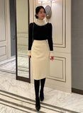 Miato brushed H-line skirt