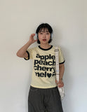 Kechu Printing Color Matching Ringer Short Sleeve T