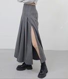 Elena Slit Wool Long Skirt