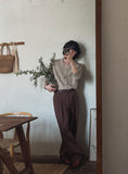Louis cable V-neck cardigan