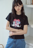 Cherry Bestie Crop Short Sleeve Tee