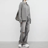 Porine Two-Way String Zip-Up