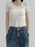 Riya Wrinkle Cropped T-Shirt