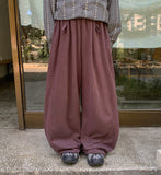 [unisex] Koent Key Ring Banding Sweat Balloon Wide Pants