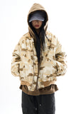 Camo edge quilted crop jumper