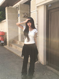 Palmer Shirring Ribbon Short Sleeve T-shirt