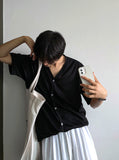 Linen short sleeve cardigan
