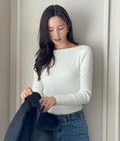 Kemi Boatneck Ribbed Knit