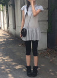 Deed Frill Shirring Hood Mini One Piece T-Shirt