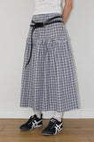 EMBO CHECK LONG SKIRT