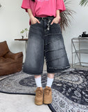 Kaid Unbalance Bermuda Denim Pants