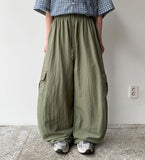 [unisex] Bavens Nylon Cargo Wide Pants