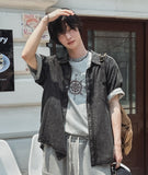Flow Pigment Washing Short Sleeve Shirt