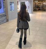 Belt Strap Short Coat