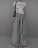 Tie Maxi Wide Sweatpants