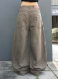 Debbie Cotton Slit Line Long Wide Pants