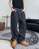 Eiffel studded striped denim pants