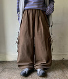 Tokoe Brushed Banding Ribbon Cargo Pants