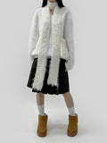 30% wool) Limb Check Pleated Midis Skirt