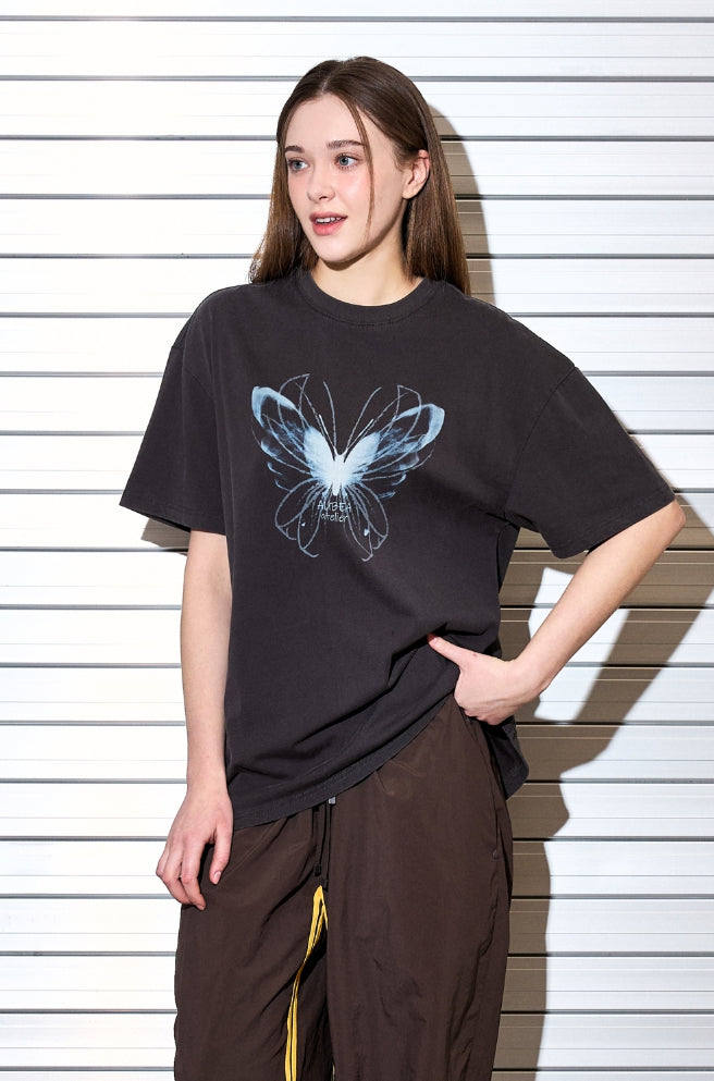 【VETEZE】25SS★ AubeA X-ray Butterfly Pigment T-shirt MUSINSA | VETEZE OBE X-RAY BUTTERFLY PIGMENT T-SHIRT (GRAY)