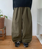 Namatsu Brushed Banding String Balloon Wide Pants