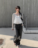 Mio Strap Wide Denim Pants