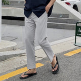 Marron Linen Banding Slacks