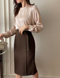Jay Round Satin Blouse